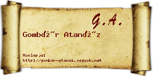 Gombár Atanáz névjegykártya
